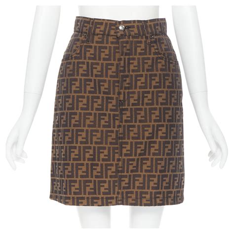 fendi zucca mini skirt